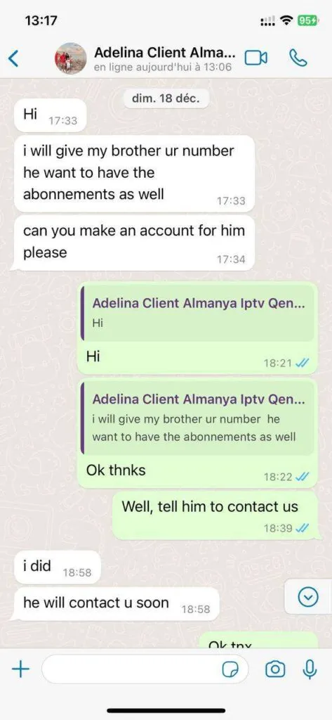 WhatsApp client chat screenshot 5 on Televo IPTV